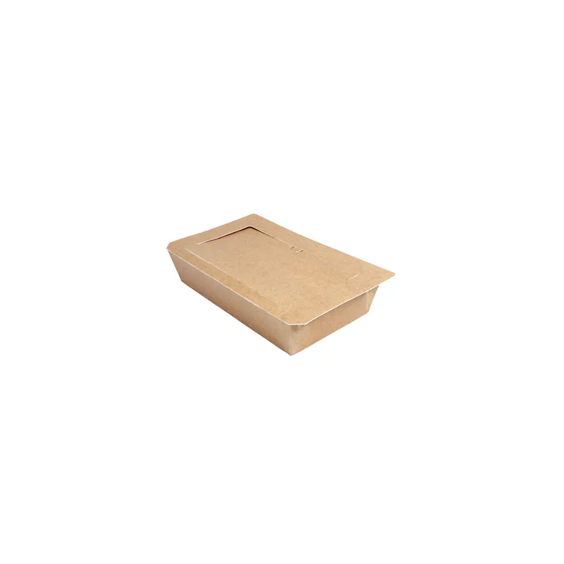 BARQUETTES À COUVERCLES THERMO-SCELLÉS THEPACK 1210 ML 26,3x16x4,5 CM NATUREL CARTON NANO-MICRO + PE + OPP (400 UNITÉ)